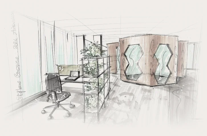 croquis-amenagement-interieur-sur-mesure Croquis d’architecture intérieure pour un projet sur mesure à Rennes